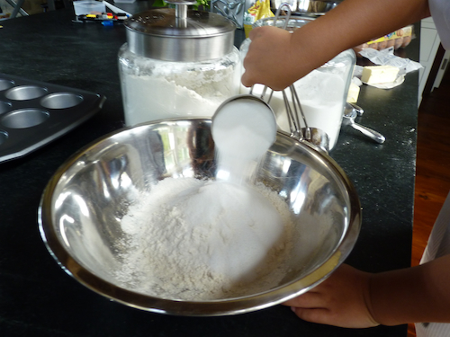 flour and sugar