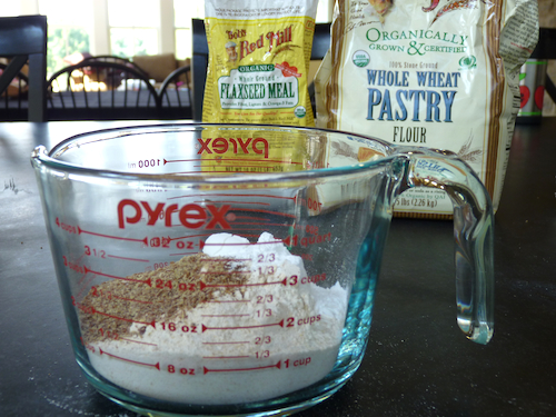 banana water with pancakes just (overmixing just flatter pancakes makes combined how mix Mix add  for to until make