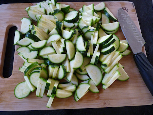 sliced zucchini