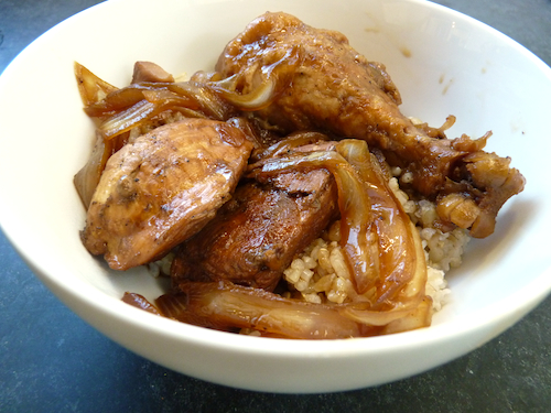 chicken adobo over rice