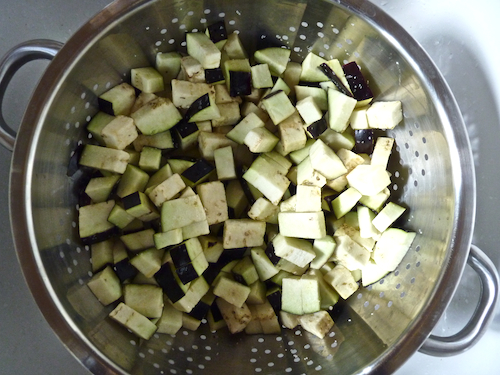 cubed eggplant