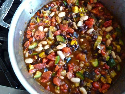 simmering chili
