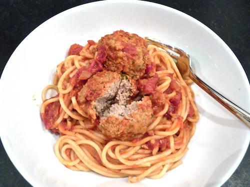 spaghetti and meatballs