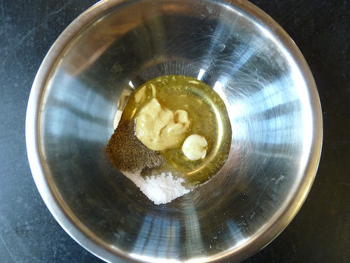 mustard honey salt pepper