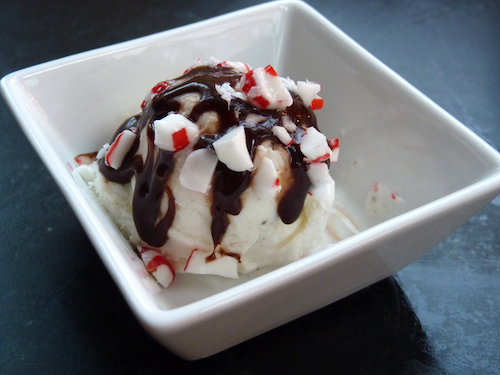 hot fudge peppermint sundae