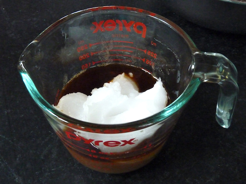 coconut oil and maple syrup