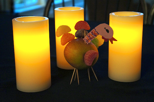 candles and turkey