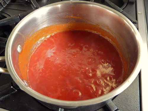 bring ketchup to boil