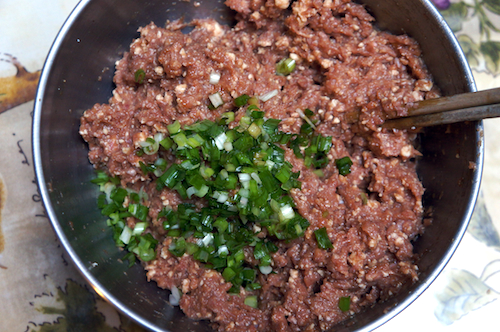 scallions meatballs