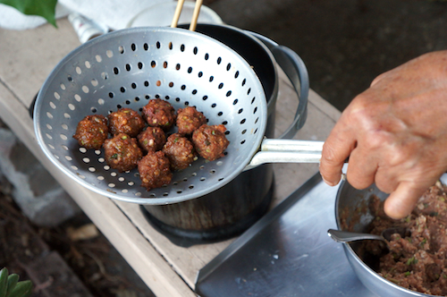fried chinese meatballs