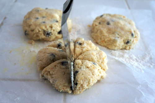 cutting scones
