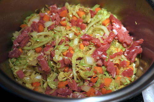 ham and vegetables